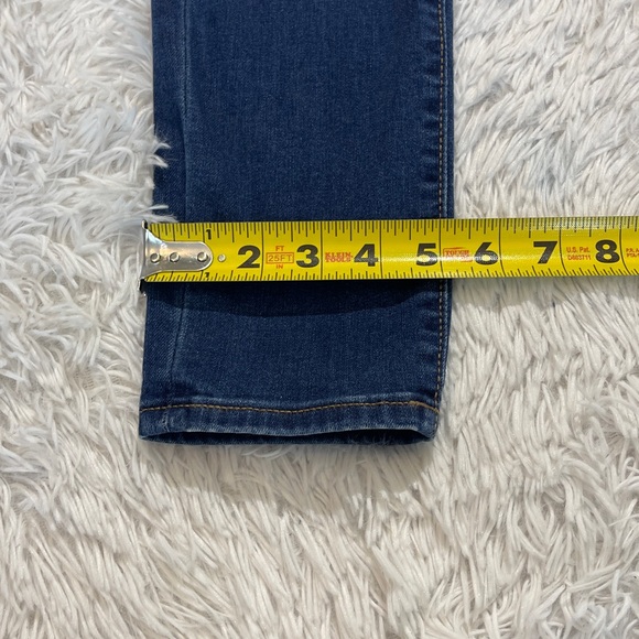 Old Navy ROCKSTAR MATERNITY SIZE 6 Dark Blue DISTRESSED Women's Skinny Jeans - Picture 2 of 8